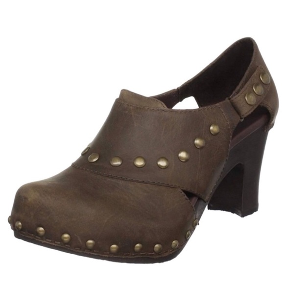Dansko Ryder women’s brown leather studded heeled clogs Size 9 - Picture 2 of 11